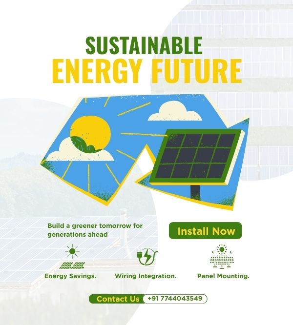 Solar energy system representing clean power for Goa